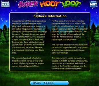 payback information