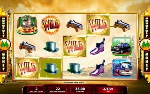 Multiple winning paylines triggers a big win during the free spins feature!