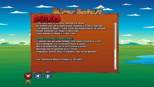 Gamble feature rules