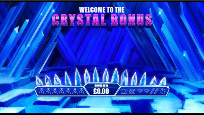 Crystal Bonus Game Board - Select crystal to reveal prizes