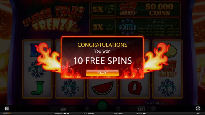 10 Free Spins Awarded