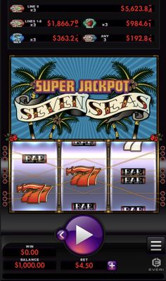 Super Jackpot Seven Seas :: Main Screen