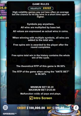 General Game Rules