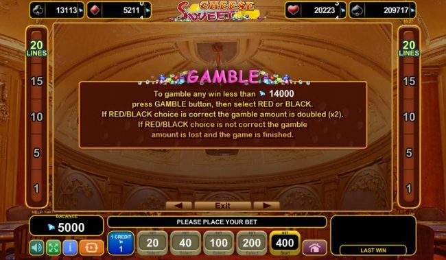 Gamble Feature Rules