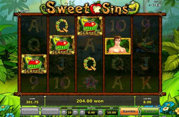 Scatter win triggers the free spins feature