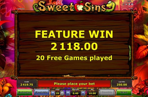 Total Free Spins Payout