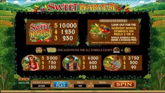 slot game symbols paytable