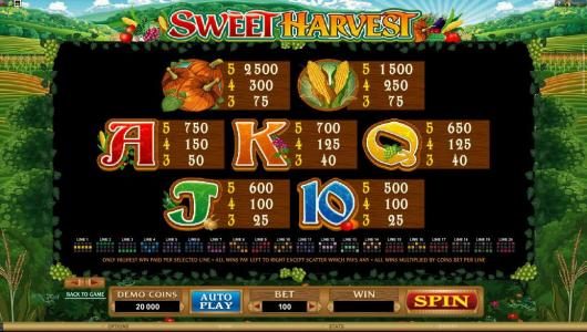 slot game symbols paytable continued and payline diagrams