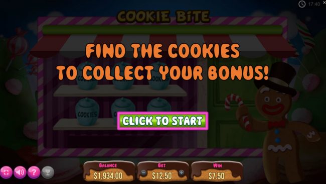 Find the cookies to collect your bonus