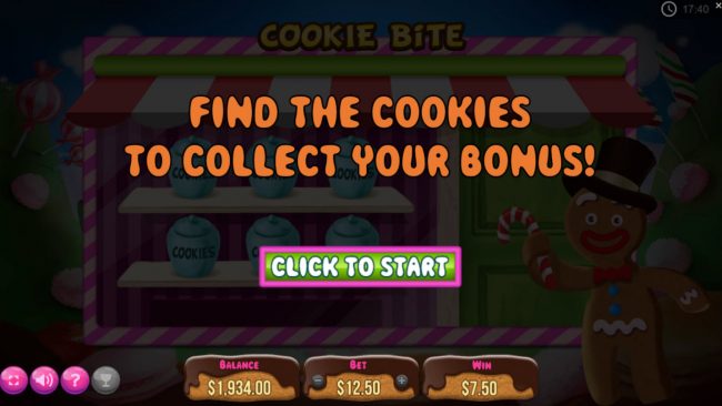 Find the cookies to collect your bonus