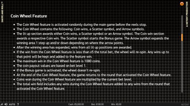 Coin Wheel Feature Rules