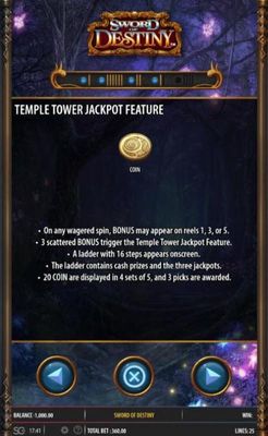 Temple Tower Jackpot Feature