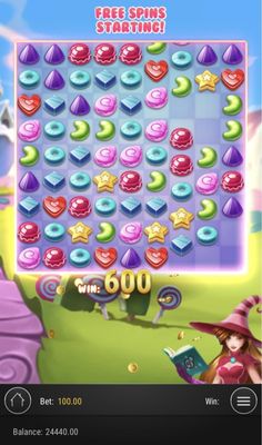 Clearing all chocolate blocks triggers free games feature