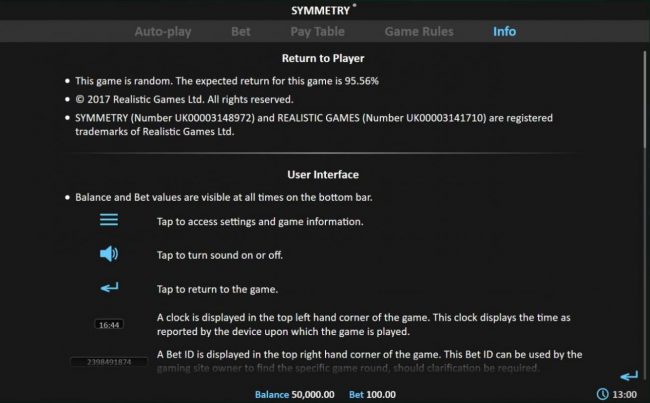 General Game Rules - The theoretical average return to player (RTP) is 95.56%.