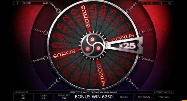 Spin the wheel to win a prize