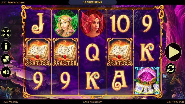 Three or more scatter symbols appearing anywhere on the reels triggers the free spins feature