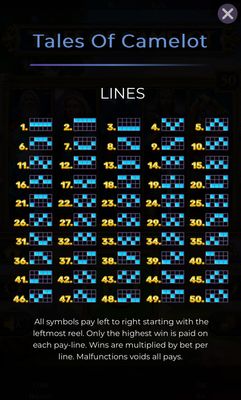 Paylines 1-50