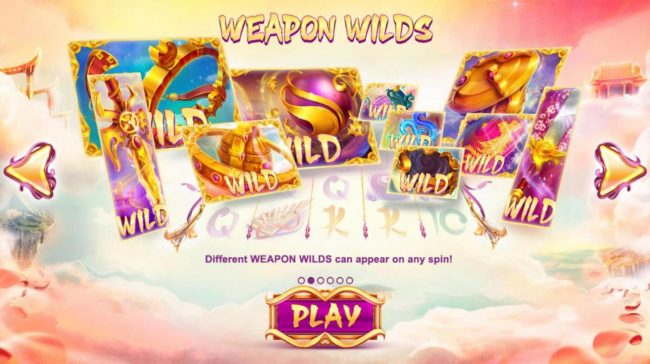 Weapon Wilds - Different Weapon Wilds can appear on any spin.