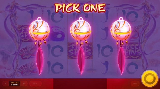 Pick one object to reveal a number of free spins.