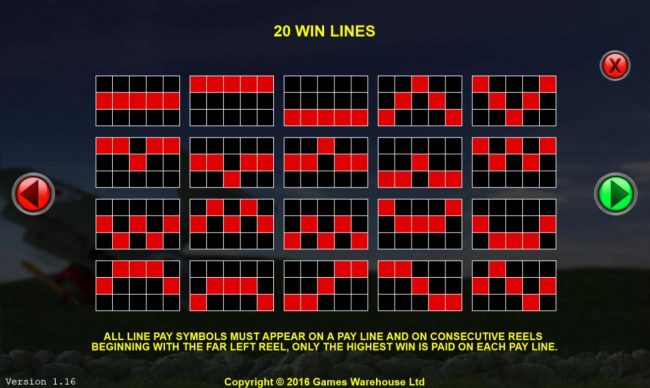 Win Lines 1-20