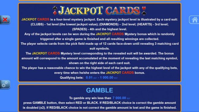 Jackpot Cards Rules