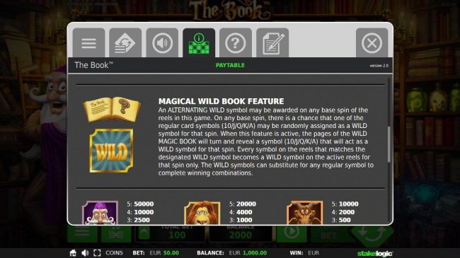 Magical Wild Book Feature Rules
