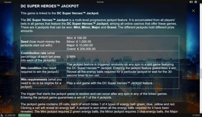 Progressive Jackpot Rules