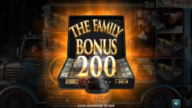 Family Bonus pays out 200 coins