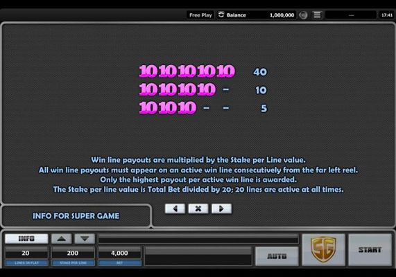 Paytable - Free Spins