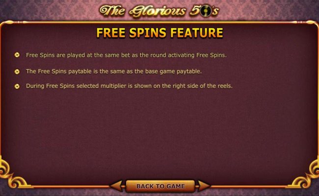 Free Spins Feature Rules