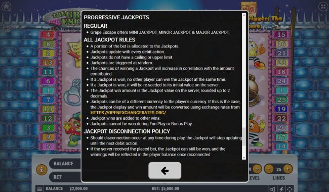 Progressive Jackpot Rules