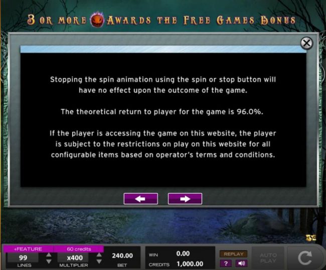 General Game Rules - The theoretical average return to player (RTP) is 96.00%.