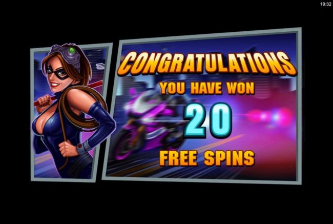 Player is awarded 20 free spins.