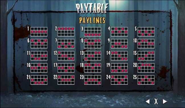 Paylines 1-25