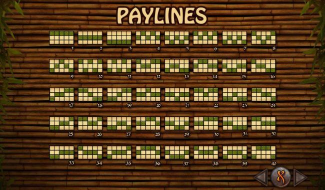 Paylines 1-40