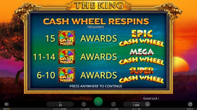 Cash Wheel Respins