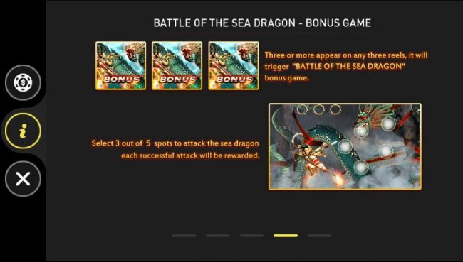 Battle of the Sea Dragon Bonus Game Rules