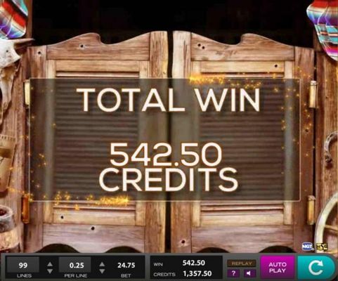 Total free spins payout 542 coins
