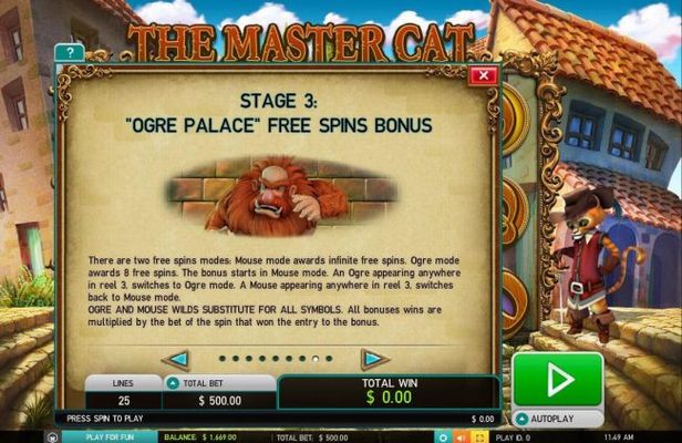 Ogre Palace Free Spins Bonus Rules