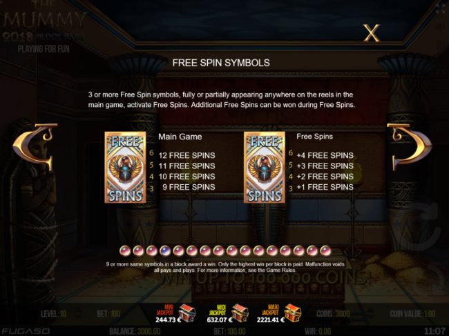 Free Spins Rules