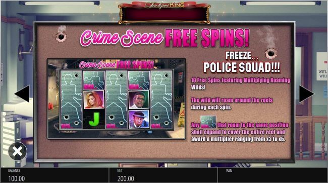 Crime Scene Free Spins Feature