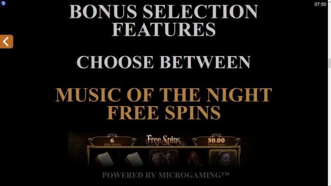 Bonus Selection Features