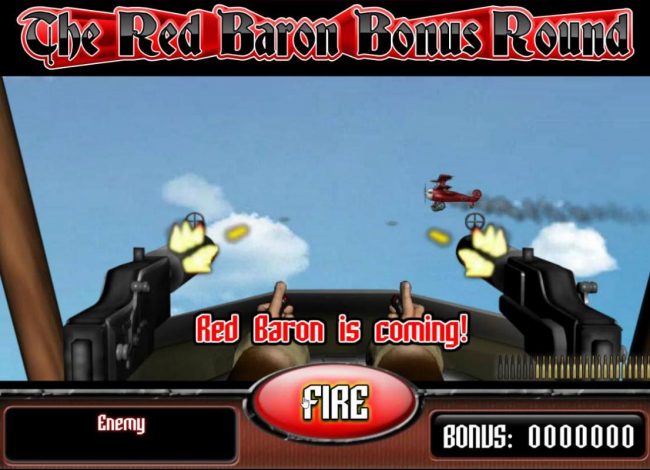 Bonus Round - Shoot at the Red Baron to earn bonus points.