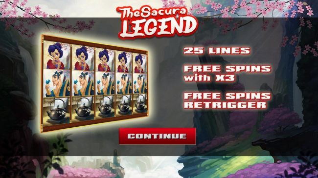 Game features include: 25 Lines, Free Spins with 3x Multiplier and Free Spins Retrigger
