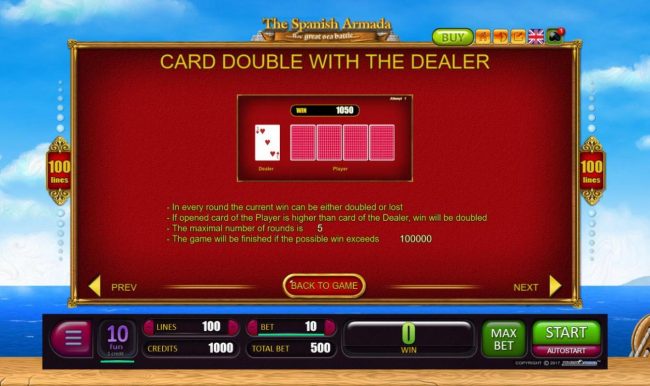 Card Double with the Dealer Rules