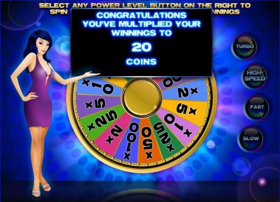 Wheel Bonus feature awards 20 coins.