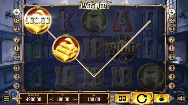Gold Bars triggers a 100 coin payout