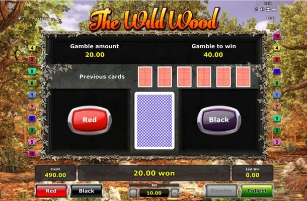 Card Gamble Feature Game Board