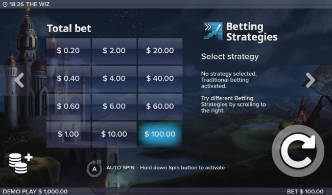 Betting options