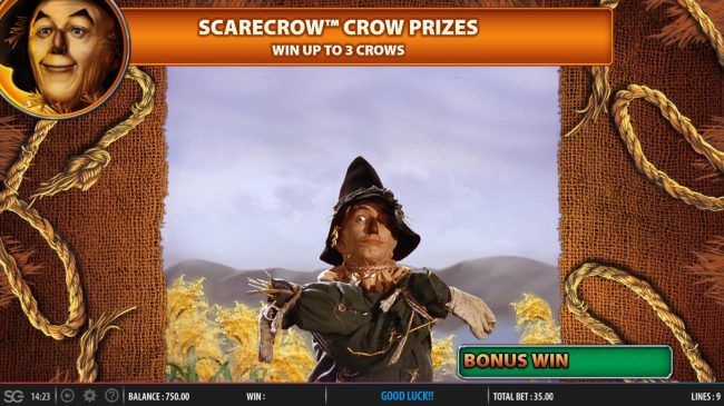 Scarecrow Crow Prozes Game Board - Win up to 3 crows